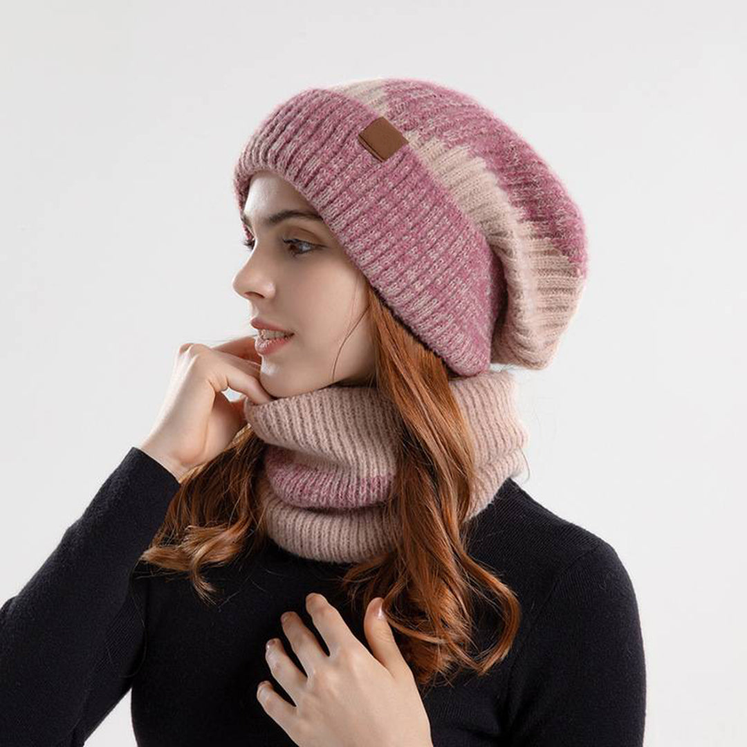 Noëlle – Luxe Warme Muts en Sjaal Set voor Dames