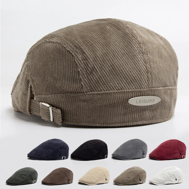 Modieuze Unisex Cord-Baret – Tijdloze stijl voor elk seizoen