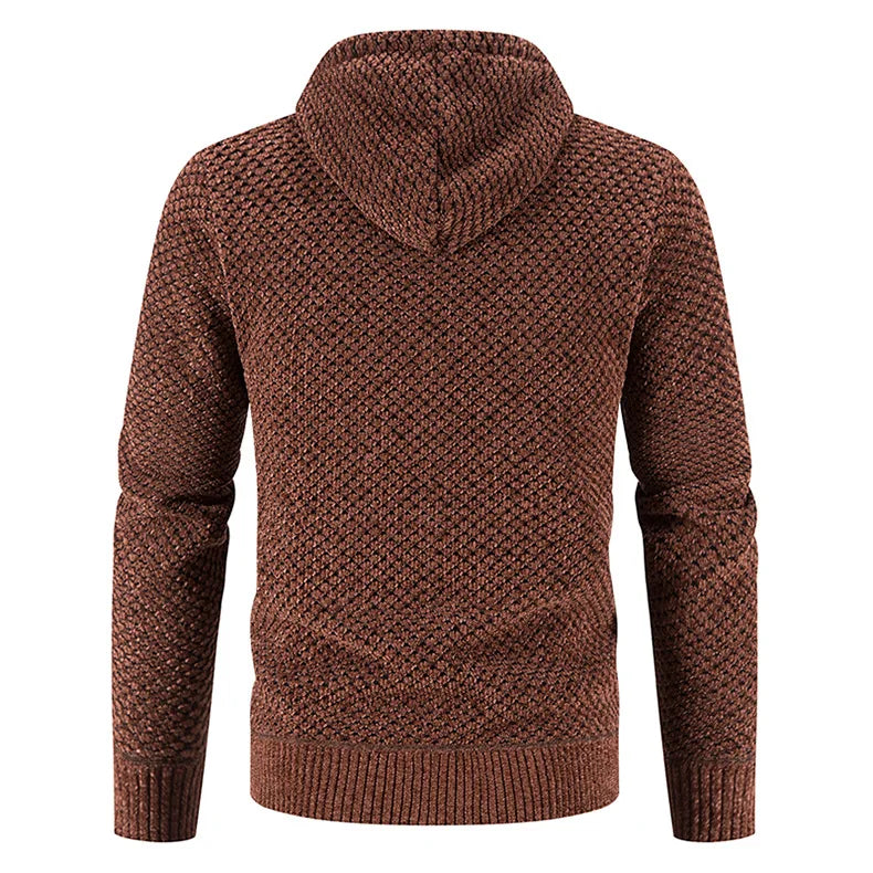 Heren Gebreid Vest – Winter Vest Met Fleece Voering en Rits