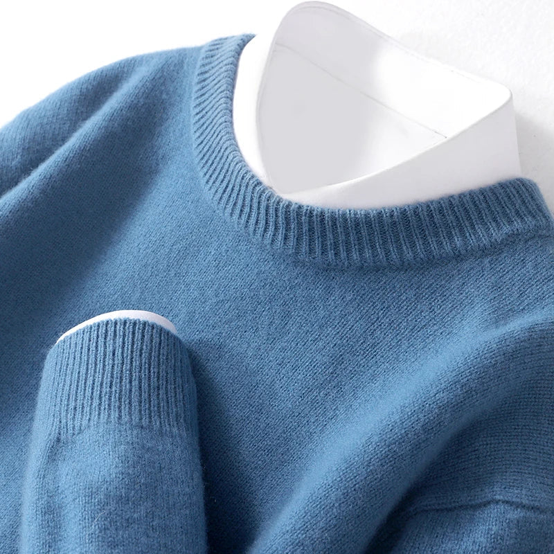 Heren Sweater Met Lange Mouwen – Crewneck en Klassieke Pasvorm
