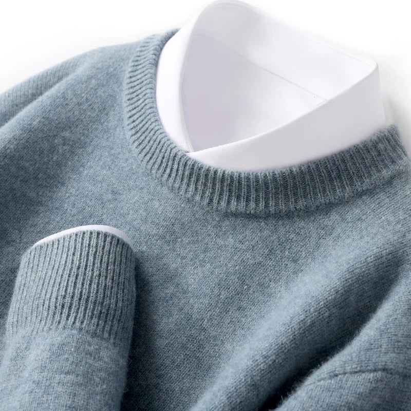 Heren Sweater Met Lange Mouwen – Crewneck en Klassieke Pasvorm