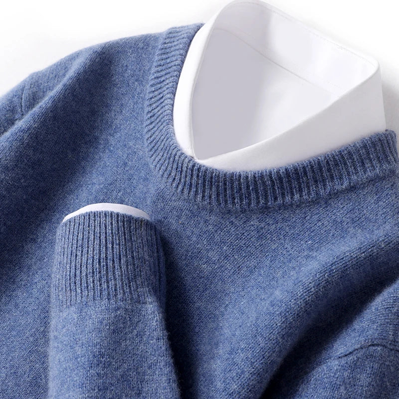Heren Sweater Met Lange Mouwen – Crewneck en Klassieke Pasvorm