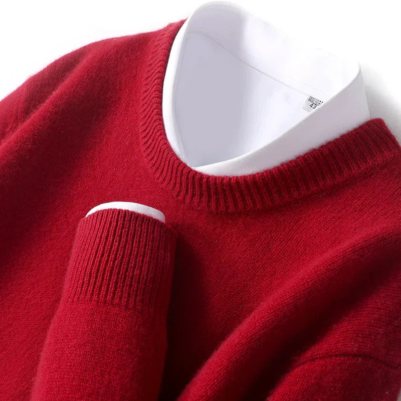 Heren Sweater Met Lange Mouwen – Crewneck en Klassieke Pasvorm