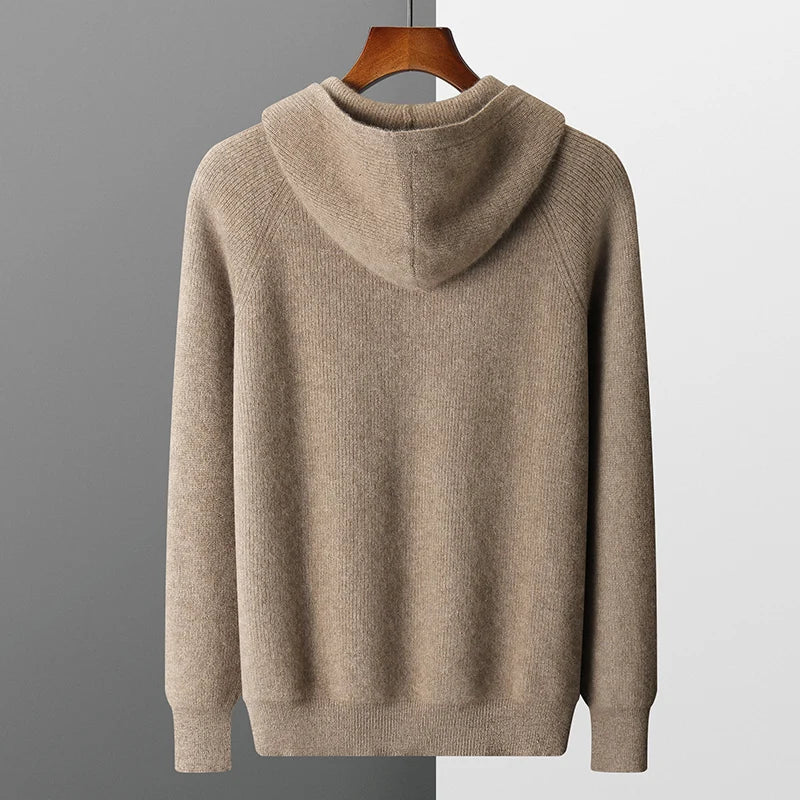 Heren Vest Gebreid – Met Capuchon en Ritssluiting