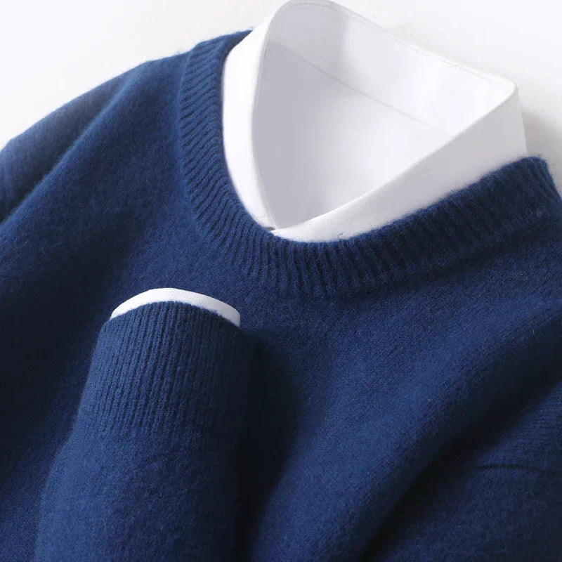 Heren Sweater Met Lange Mouwen – Crewneck en Klassieke Pasvorm