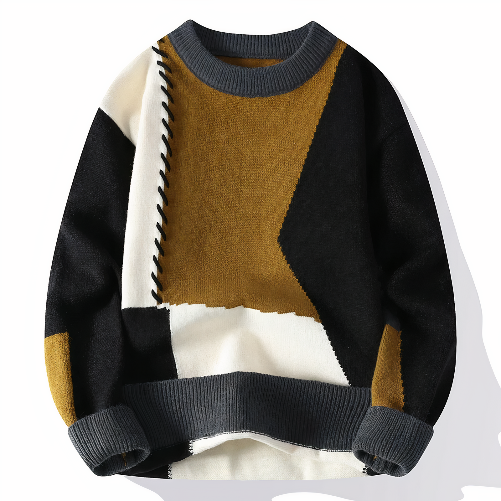 JULIAN | Stijlvolle Patchwork Sweater voor Heren – Uniek & Trendy
