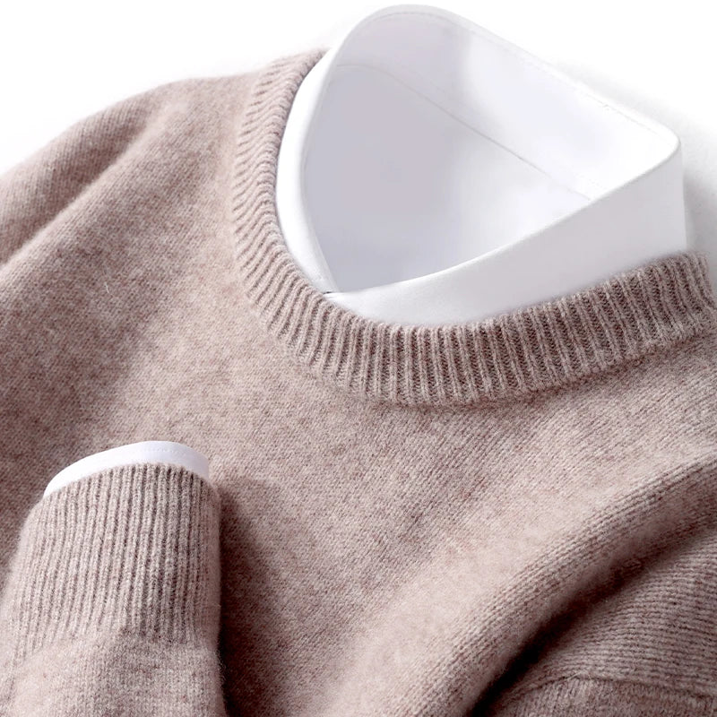 Heren Sweater Met Lange Mouwen – Crewneck en Klassieke Pasvorm