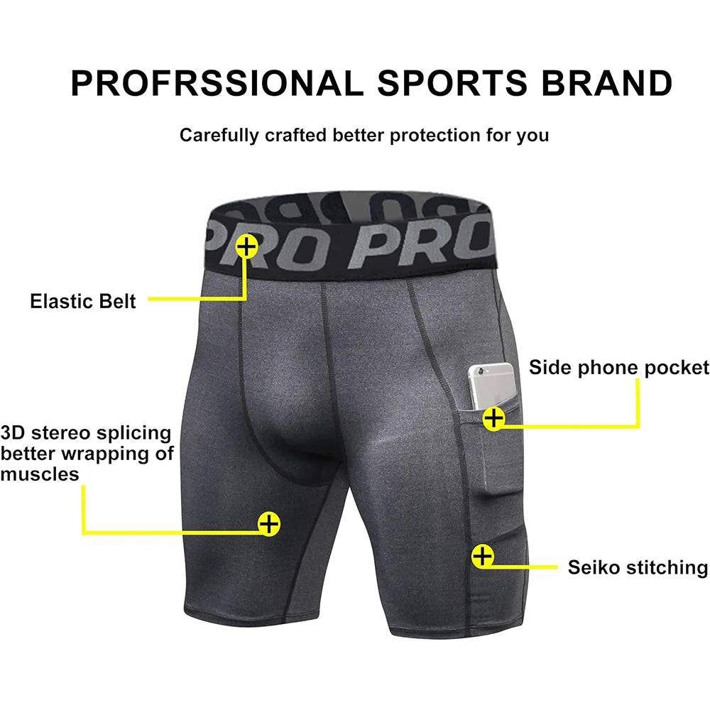 Lucas Heren Korte Broek - Compressie Shorts voor Actieve Lifestyle-3