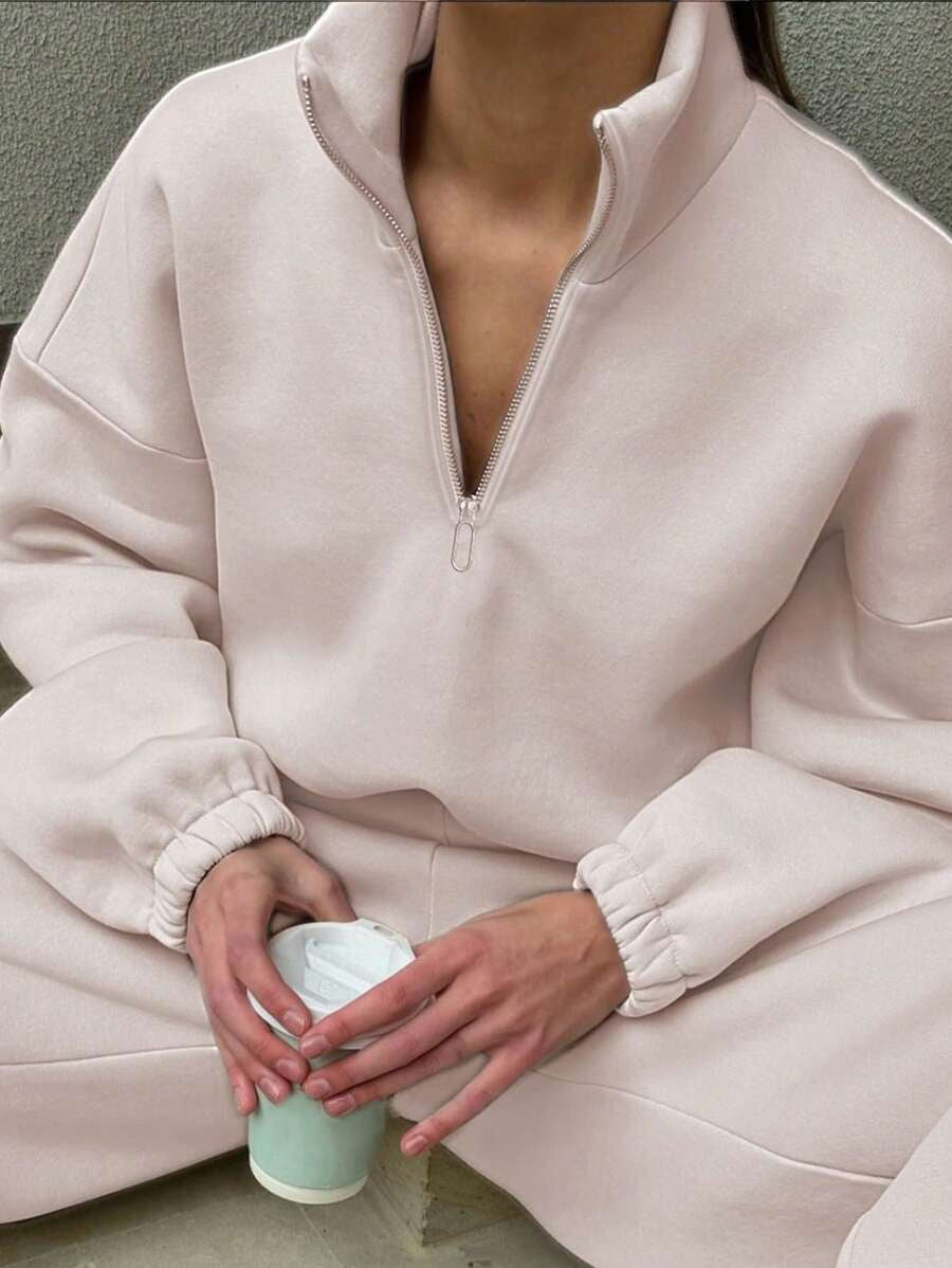 Dames Pullover – Halve Rits & Moderne Pasvorm – Casual Look