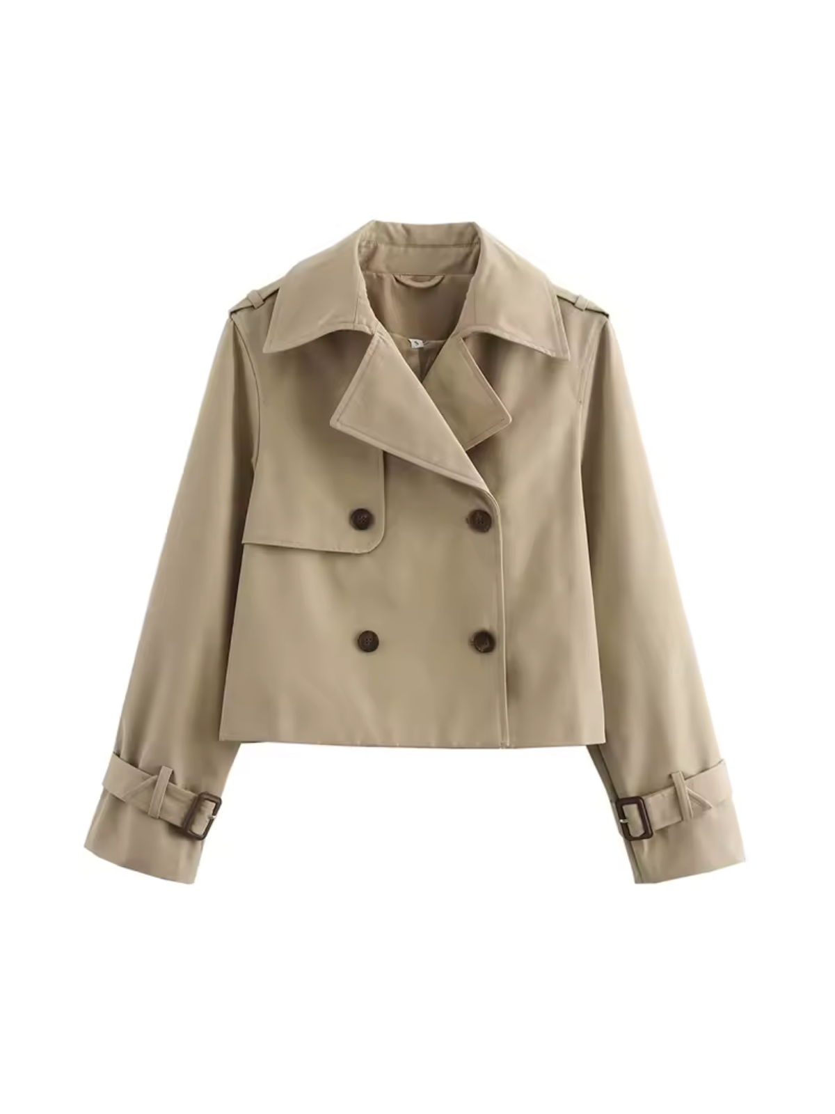 Dames Trenchcoat – Dubbele Knopenrij & Tailleband – Waterafstotend Voor Voorjaar en Herfst