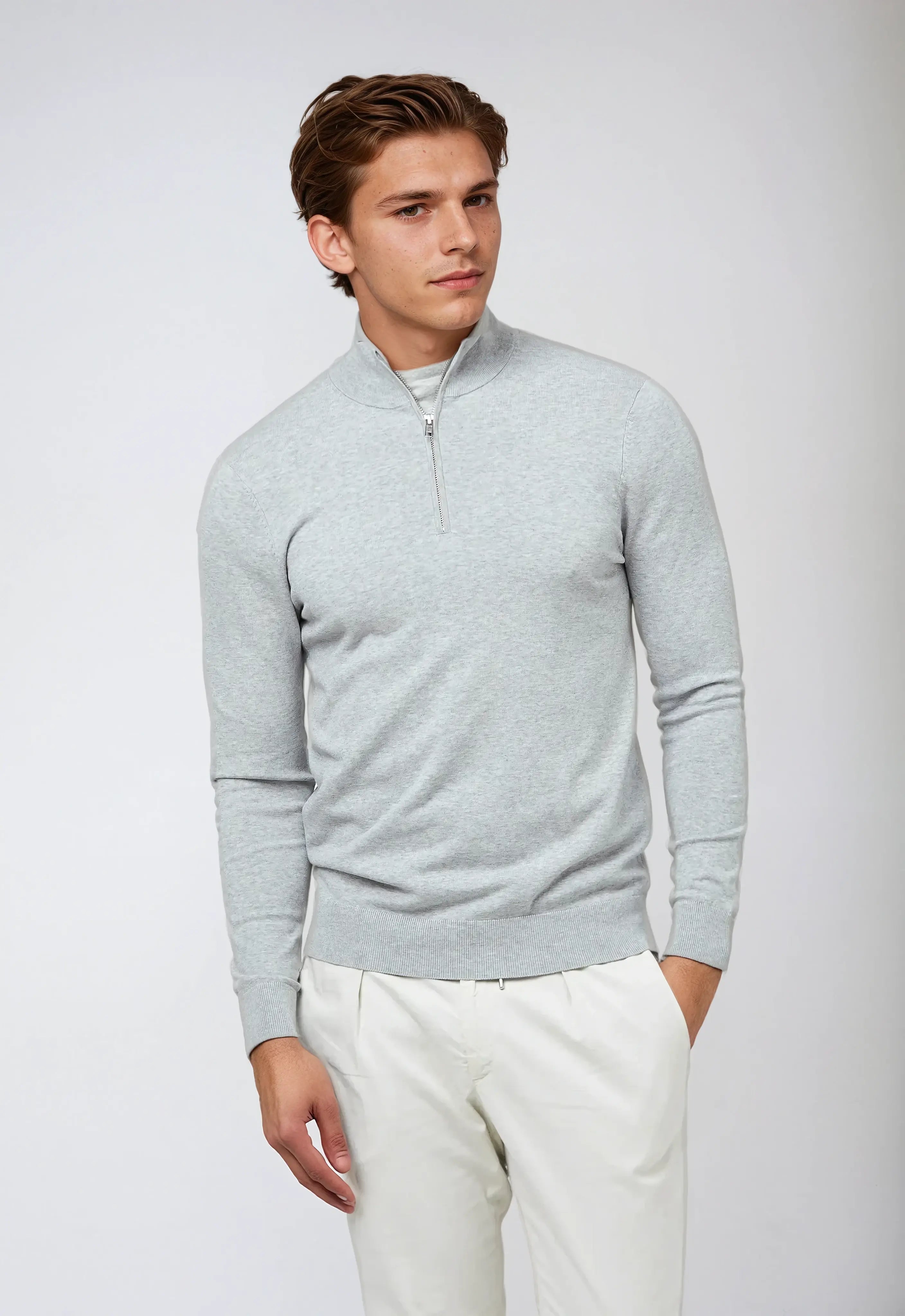 Heren Sweatshirt – Halve Rits – Zachte Stof – Tijdloos & Comfortabel