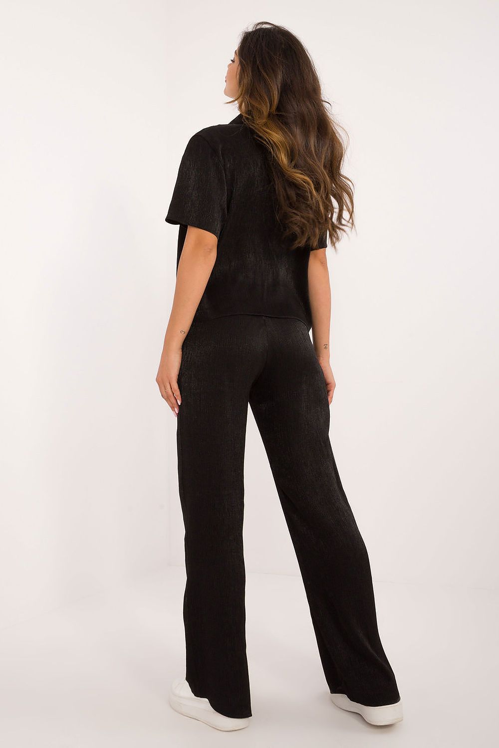 Noa - Luxe Satijnen Set met Blouse en Wijde Broek