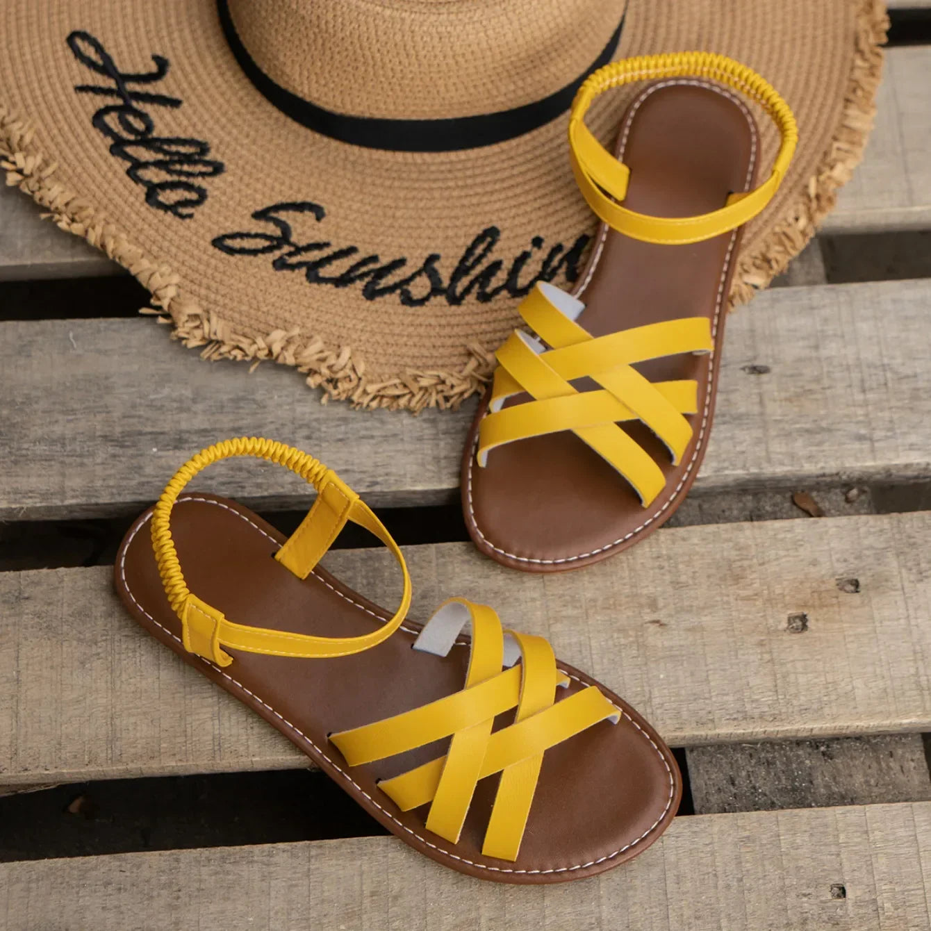 Alina | Platte Riemsandalen voor Dames – Comfortabel, Elegant & Zomers