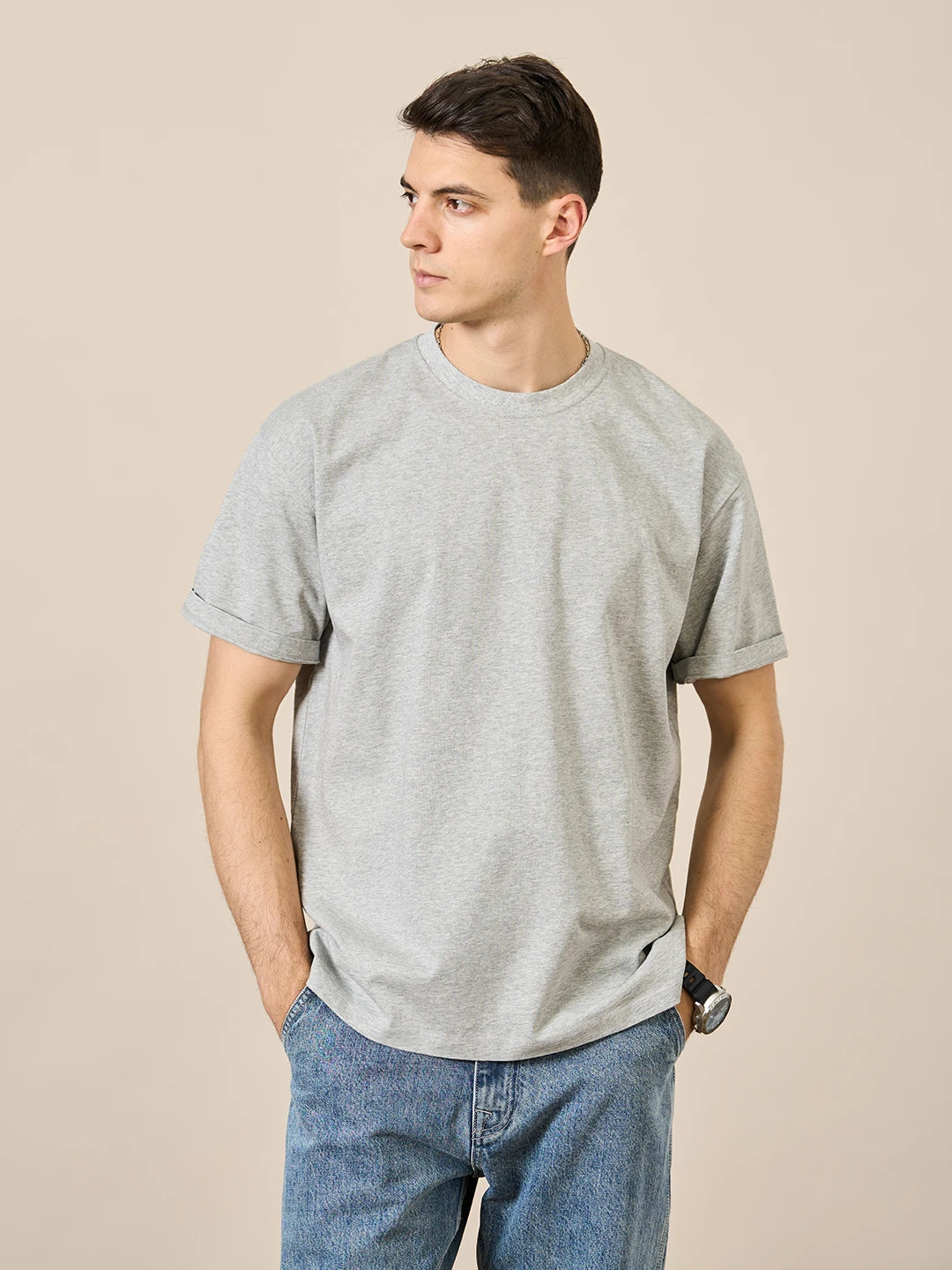 Lucas Heren Oversized T Shirt met Drop Sleeves-5
