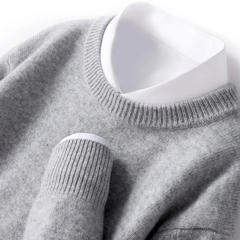Heren Sweater Met Lange Mouwen – Crewneck en Klassieke Pasvorm