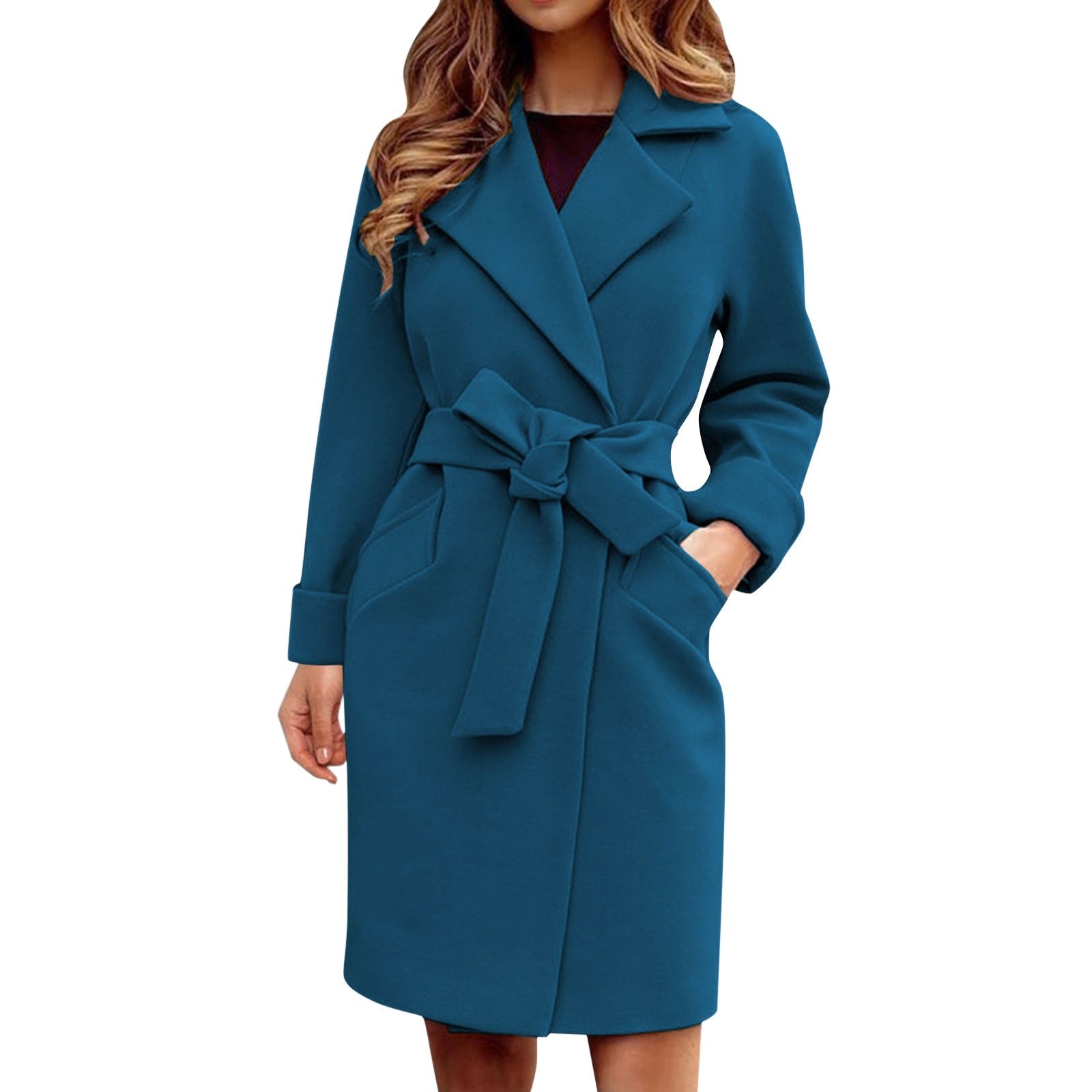 Dames Trenchcoat Lang – Winterjas met Knoopsluiting
