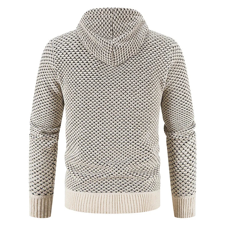 Heren Gebreid Vest – Winter Vest Met Fleece Voering en Rits