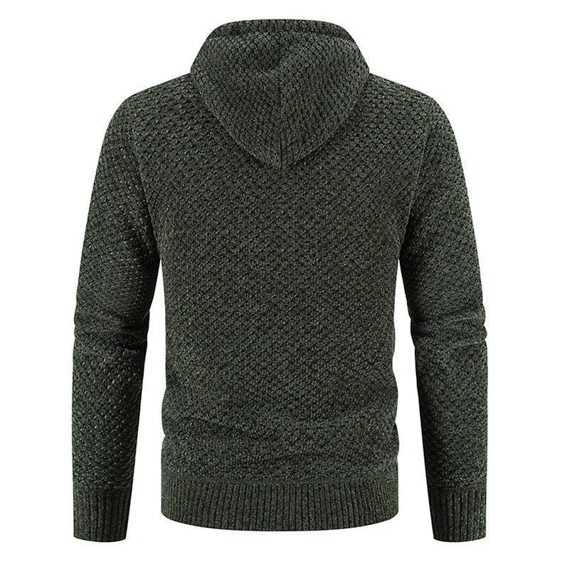 Heren Gebreid Vest – Winter Vest Met Fleece Voering en Rits