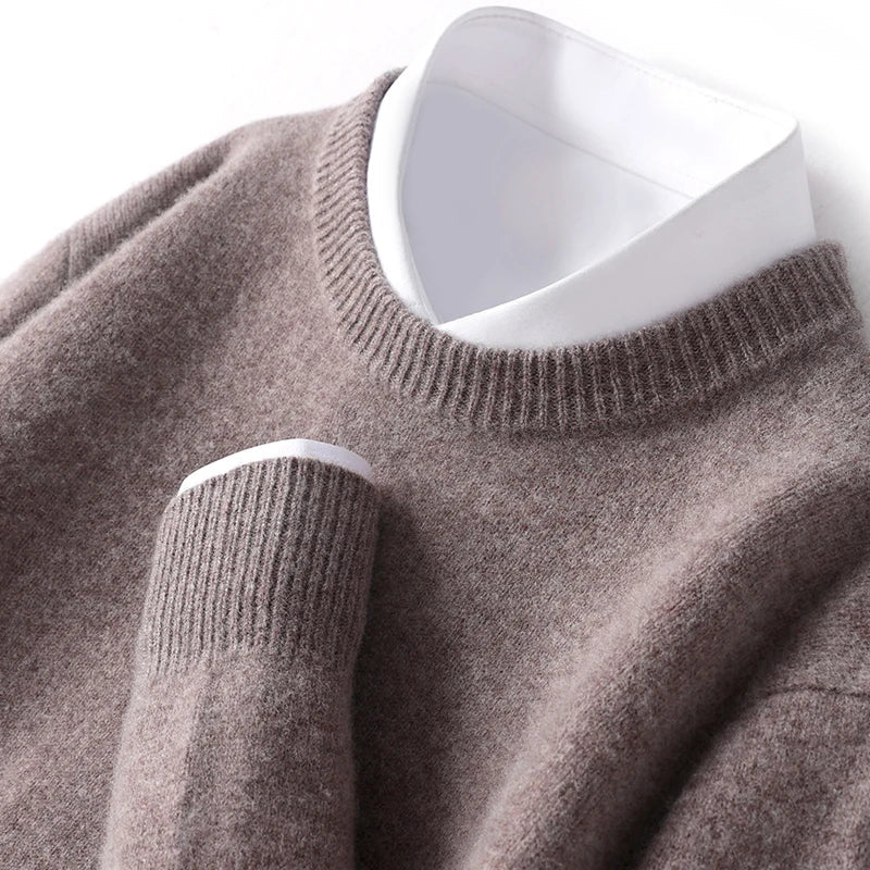 Heren Sweater Met Lange Mouwen – Crewneck en Klassieke Pasvorm