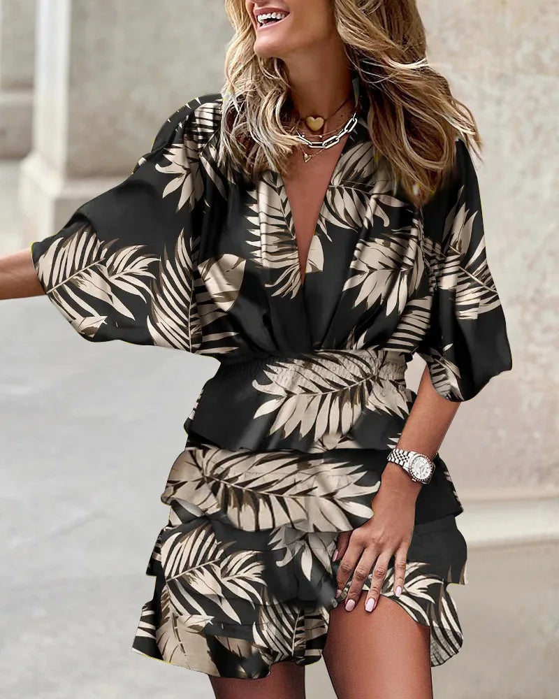 Mode Outlet | Stijlvolle Mini Jurk met Print – Vrouwelijk & Comfortabel