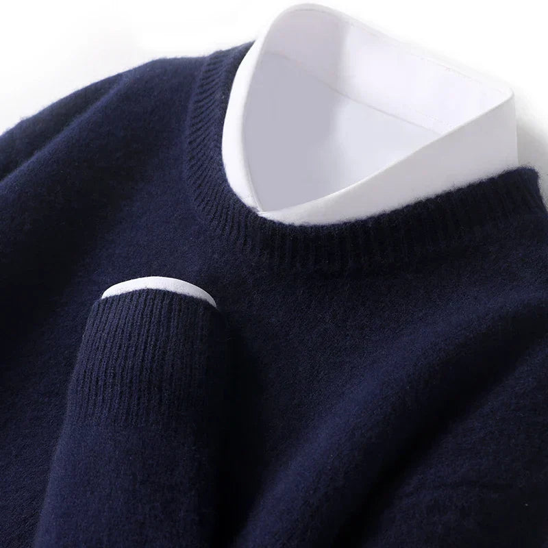 Heren Sweater Met Lange Mouwen – Crewneck en Klassieke Pasvorm