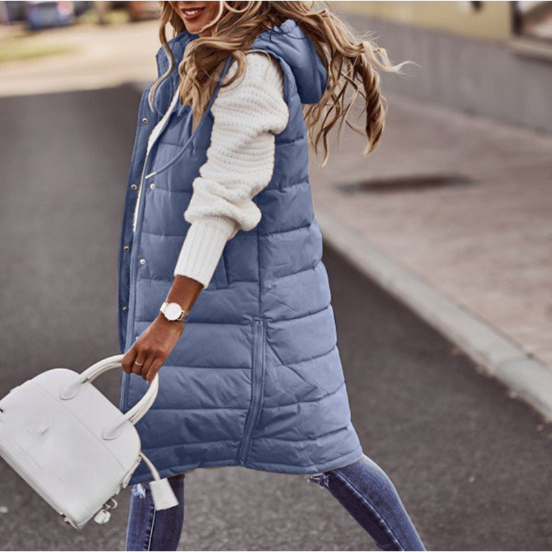 Oversized Dames Bodywarmer met Capuchon – Gewatteerd en Stijlvol voor het Najaar