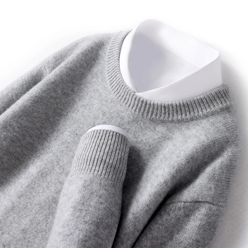 Heren Sweater Met Lange Mouwen – Crewneck en Klassieke Pasvorm