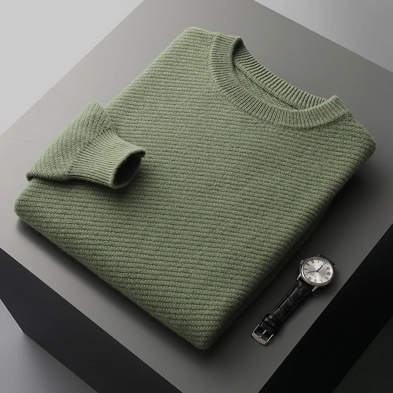 Heren Trui Met Ronde Hals – Lange Mouwen en Tijdloos Design