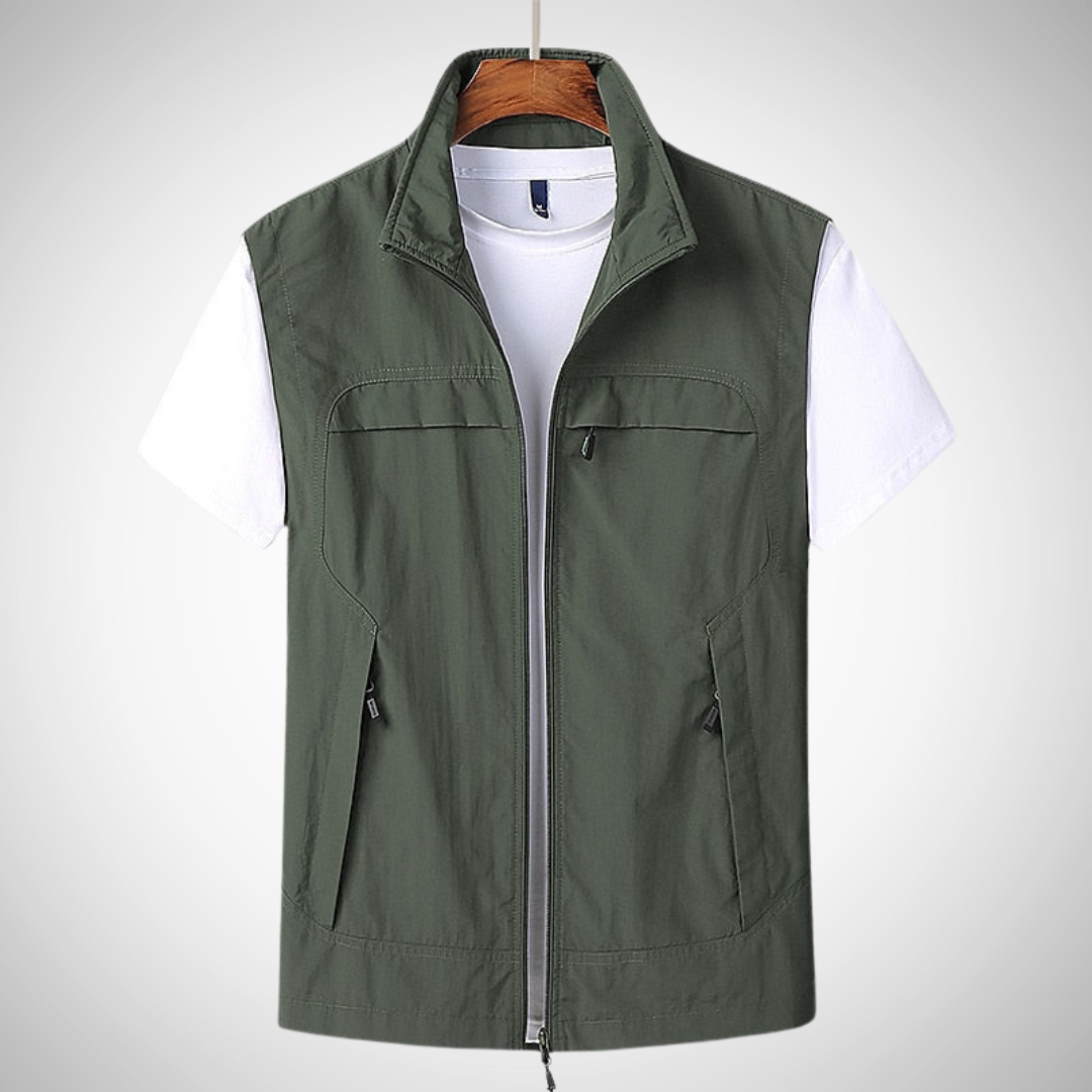 Heren Bodywarmer | Multifunctioneel Utility Vest met Praktische Zakken