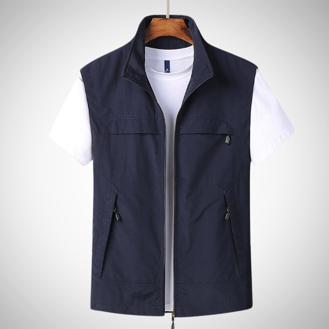 Heren Bodywarmer | Multifunctioneel Utility Vest met Praktische Zakken