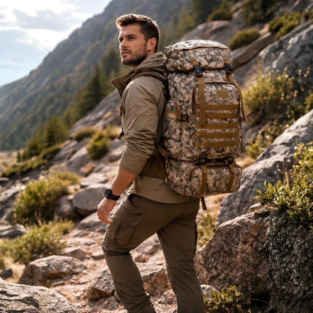 Outdoor wandelrugzak – opvouwbare trekkoord rugzak voor kamperen en reizen