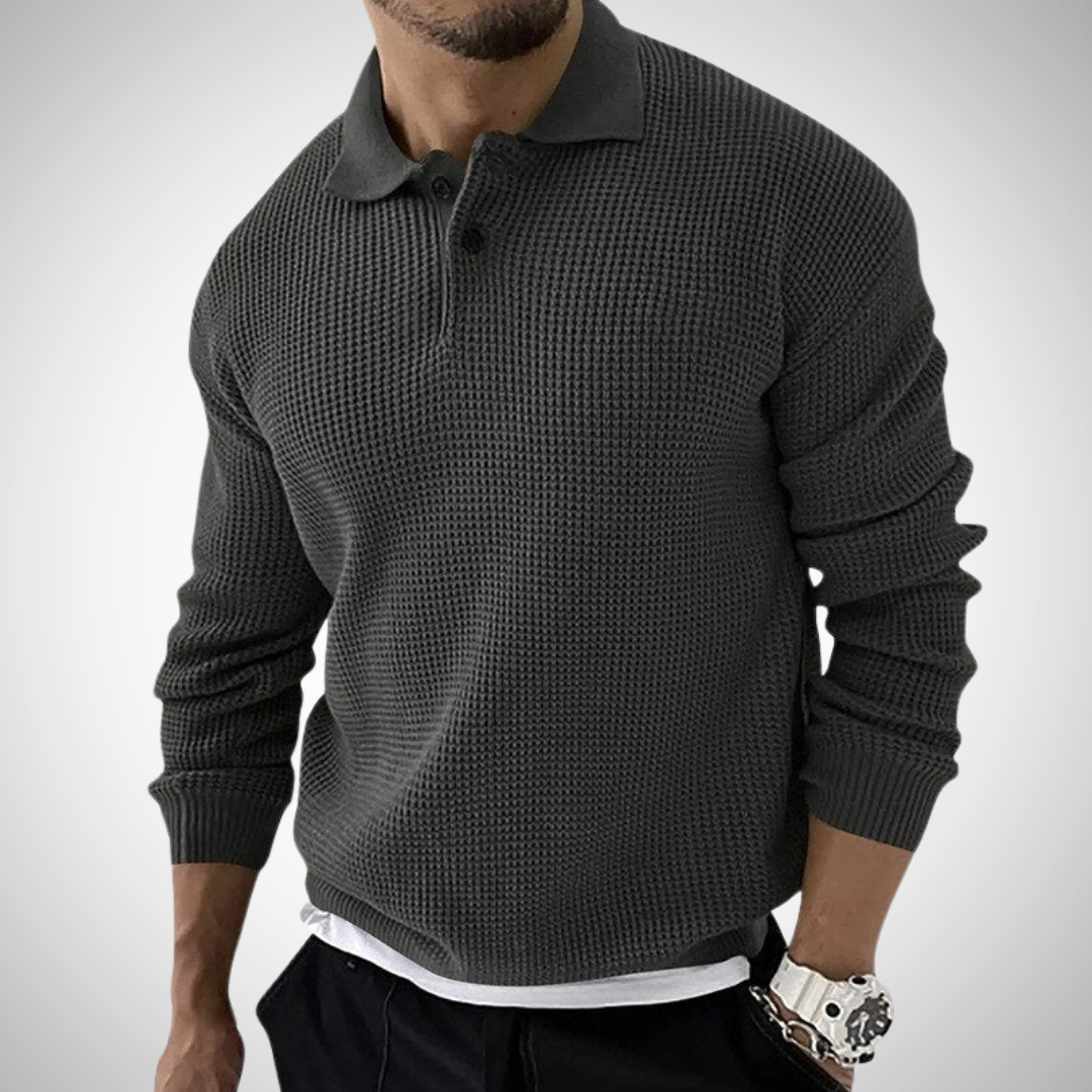 Heren Longsleeve Polo | Tijdloze Polo met Lange Mouwen