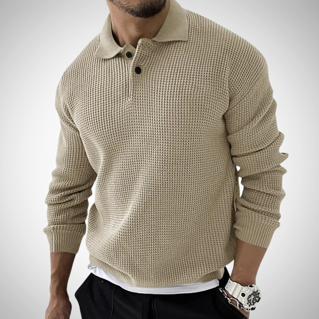 Heren Longsleeve Polo | Tijdloze Polo met Lange Mouwen