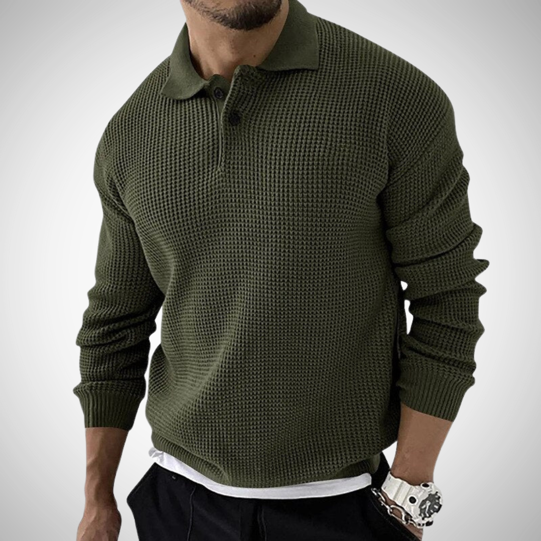 Heren Longsleeve Polo | Tijdloze Polo met Lange Mouwen