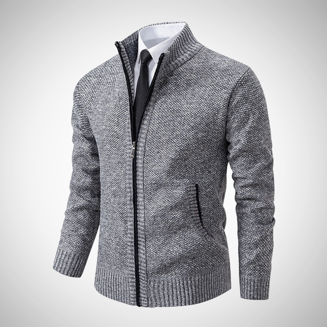 Heren Gebreide Sweater met Rits | Stijlvolle Trui voor Casual en Zakelijk