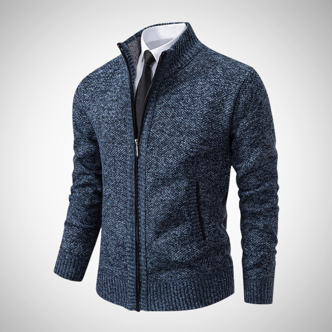 Heren Gebreide Sweater met Rits | Stijlvolle Trui voor Casual en Zakelijk