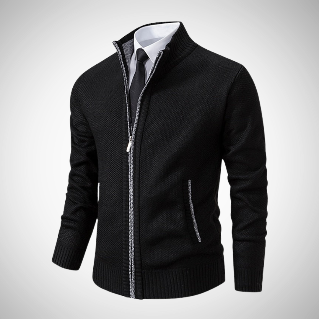 Heren Gebreide Sweater met Rits | Stijlvolle Trui voor Casual en Zakelijk