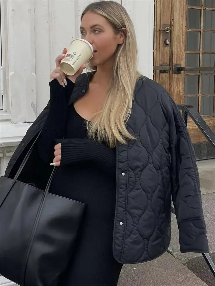 Elena – Oversized Winterjas voor Dames | Stijlvol & Warm