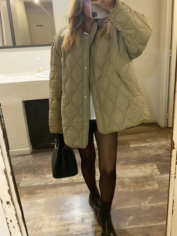 Elena – Oversized Winterjas voor Dames | Stijlvol & Warm