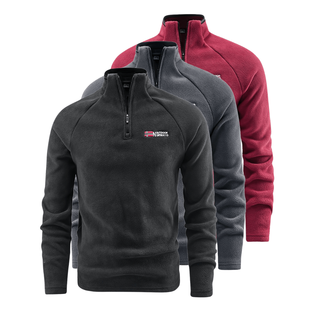 Heren Thermische Fleece Half-Zip Jas – Ademend en Comfortabel voor Koud Weer