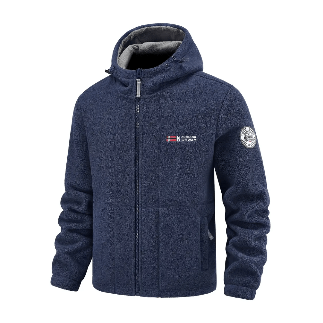 Heren Fleece Jas met Winddichte Afwerking – Ademend en Comfortabel