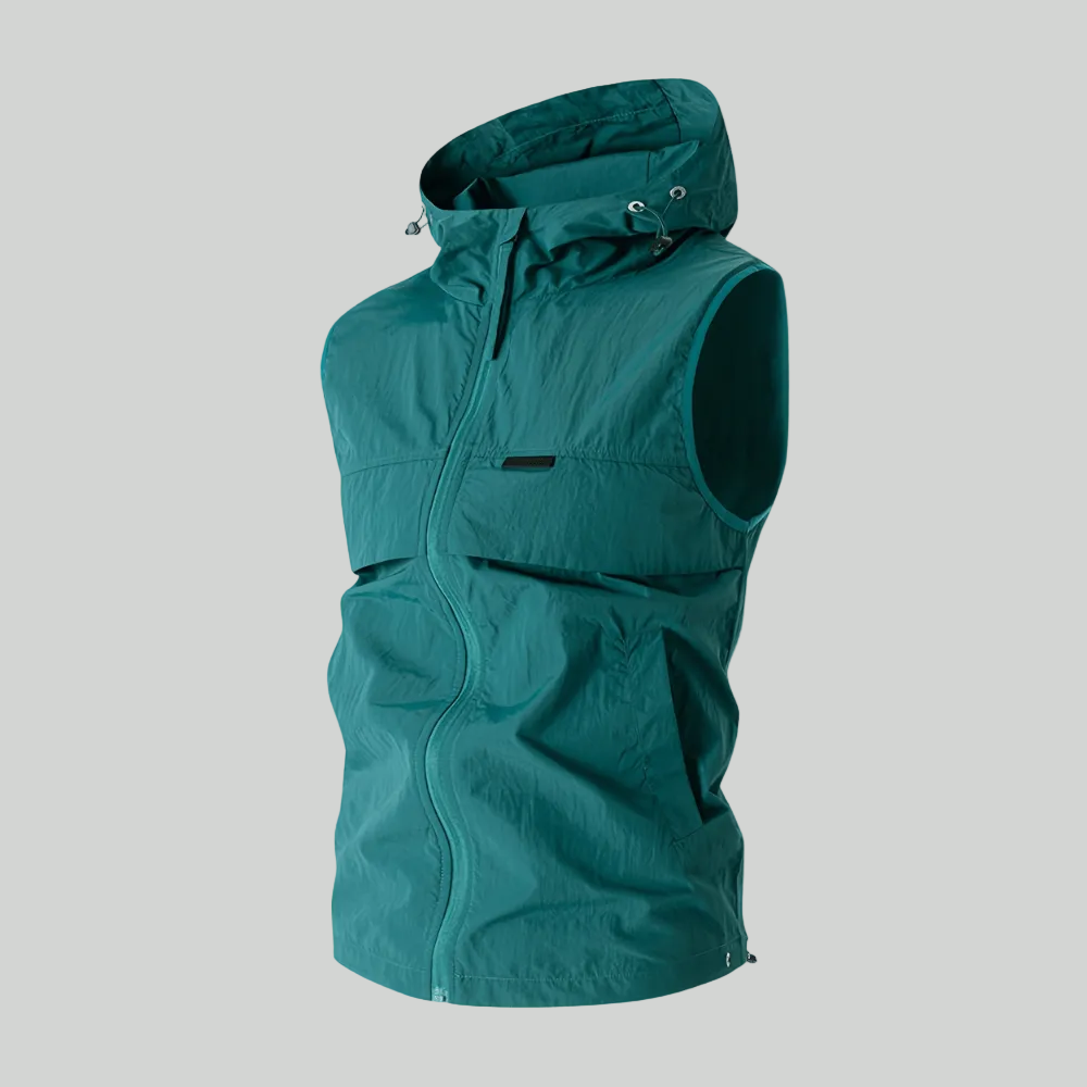 Lichtgewicht Mouwloos Vest met Capuchon