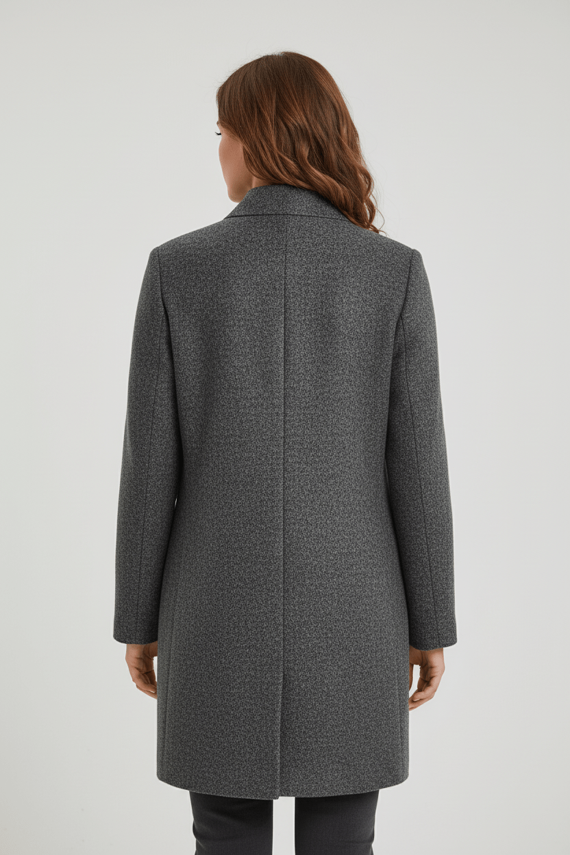 Dames jas | Elegante lange jas met opstaande kraag en tijdloze pasvorm