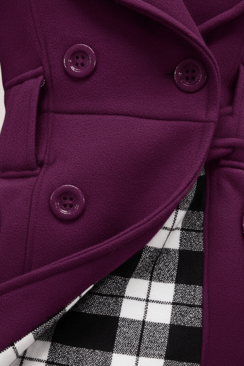 Dames Mantel Met Ceintuur En Capuchon | Dubbelrijige Sluiting & Warme Wolmix