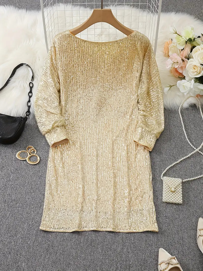 NOVA | Glanzend One-Shoulder Minijurk – Stijlvol & Verleidelijk