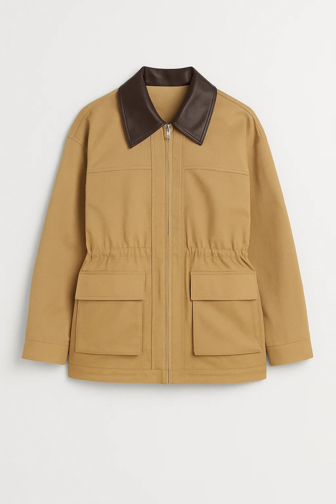 Dames Barn Jacket – Tijdloze jas met moderne kraag en zakken