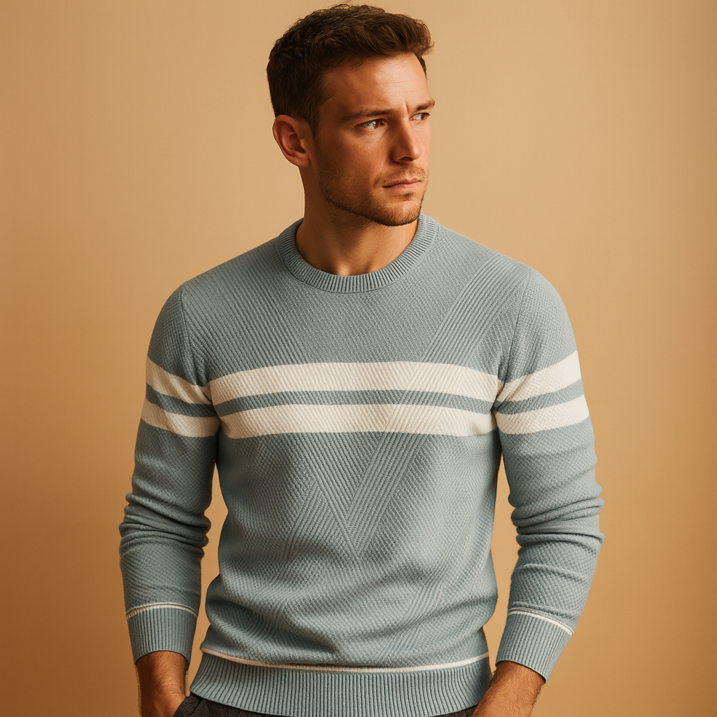 Trui heren – Casual katoenen trui met ronde hals