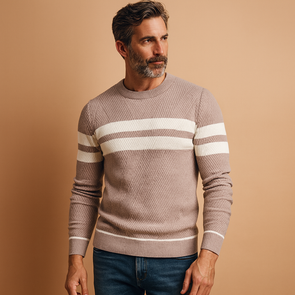 Trui heren – Casual katoenen trui met ronde hals