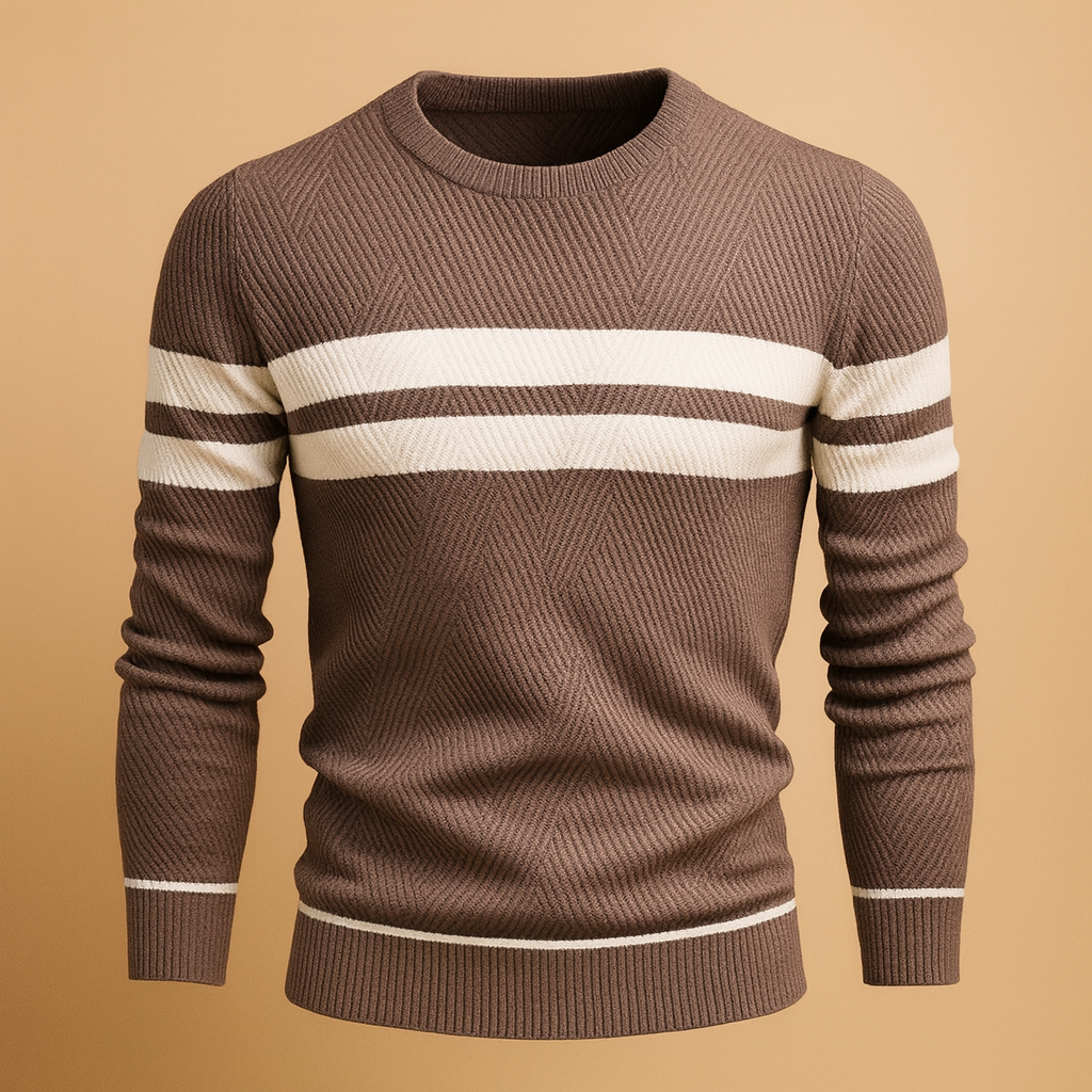 Trui heren – Casual katoenen trui met ronde hals
