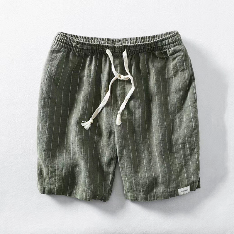 Mauro | Gestreepte Heren Shorts met Elastische Taille